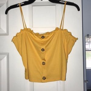 Forever 21 Yellow Crop Top